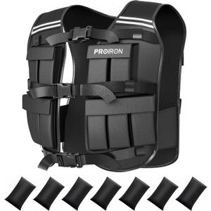 PROIRON Adjustable Weighted Vest 22LB/44LB,1LB/2LB Increment,Fully Adjustable Weight Vest for Men Women, Body Weight Vest for Running Workout Walking Boxing Strength Training Fitness Cardio, Weight Loss,Home Gym Equipment