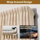 KAMANINA Double Curtain Rod 72 to 150 Inch, Black Wrap Around Drapery Rods