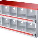 Chicken Nesting Boxes - 10 Compartment Metal Poultry Nest Box Wall Mount for Chickens, Hens, Ducks - Easy Egg Collection - Large Vented Holes Chicken Coop Equipment (10 Compartment)