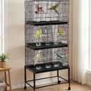 Menkxi 3 Tier Stackable Bird Flight Cage Large with Dividers, 76 x 30 Inch