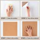 6 Pack Self-Adhesive Square Cork Boards for Wall with 100 Push Pins for Bulletin Boards Cork Wall Home School Office Decorative12"x12"x1/4"