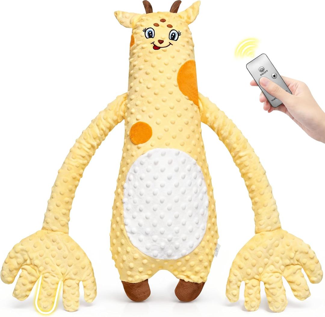 Baby Soothers Toys, Plush Giraffe Toy for Kids, Soft Stuffed Animal Doll with Interactive Features, Fun Companion Toy for Home, Travel and Gift (Yellow)