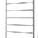 Freestanding Towel Warmer 6 Bars Plug-in Option 3 Working Modes Brushed Stainless Steel 24 W 34 H