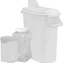 Buddeez Pet Food Storage Solution (Set of 3) - 32QT, 4QT & 2QT BPA-Free Containers with Scoop & Pour Spout for Dry Food, Treats, Chews