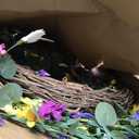 LLZLL Spring Decorations for Home 22" Spring Wreath Artificial Summer Wreaths with Eucalyptus Leaf Lavender and Daisy for Easter Indoor Outdoor Home Festival Celebrations