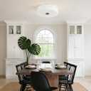 12.6inch Modern LED Milk Glass Flush Mount Ceiling Light Fixture
