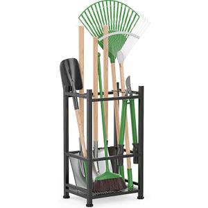Dirza Garden Tool Organizer,Yard Tool Organizer for Garage Organization and Storage,Garden Tool Rack with 9 Loops for Garage, Shed, Outdoor,Easy Take Out and Storage,Will NOT tip over