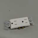 Leviton 15 Amp Decora Tamper-Resistant Duplex Electrical Wall Outlet, T5325-W, White