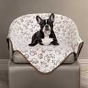 Stuffed Brown Small Premium Soft Dog Blanket, with Flannel Cute Paw Print, 24 * 32 inches, Newborn Cat Blanket Puppy Pads Supplies Dog Products Stuff Essentials