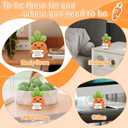 ZWJZMC Mini Funny Positive Carrot Cute Knitted Potato Creative Wool Crochet Inspirational Cheer Up Christmas Birthday Small Gift for Women Girlfriend Coworker Friend Sister Her Room Office Decor