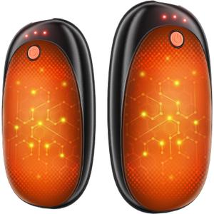 Upgrade 20H Heating Time AI Hand Warmers Rechargeable 2 Pack, Rechargeable Hand Warmer,6000mAh Portable Pocket Heater, Golf Accessories, Camping Essentials, Gifts for Men, Women, Camping, Hunting