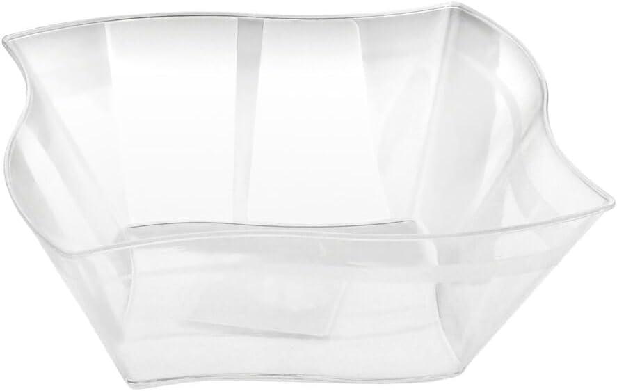 90 oz Clear Salad Bowls - Disposable Plastic Bowls, Bulk Case of 50 - Catering, Parties, Restaurant & Food Service