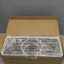 Hair Tool Organizer, Curling iron stands, Bathroom Organizer Basket Hair Supplies Organizer Storage Hair Dryer Holder- Wall Mount No Drilling (White)