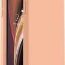 Vooii for iPhone SE Case 2022/3rd/2020,iPhone 8/7 Case, Upgraded Liquid Silicone with [Flat Edges] [Camera Protection] [Soft Anti-Scratch Microfiber Lining] Phone Case for iPhone SE - Cantaloupe