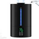 Coolfiqu 6L Humidifiers for Bedroom Large Room Home,Cool and Warm Humidifier for Baby and Plants Hot Mist Top Fill Desk Humidifiers Oil Diffuser,Quiet,Adjustable Mist,360Nozzle-Black(2026 Upgraded)
