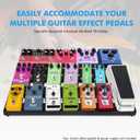Guitar Pedal Board Aluminum Guitar Effect Pedal Board 18'' x 12.5'' Guitar Effects Pedalboard Accessories with Carrying Bag
