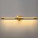 Museum Gallery Bathroom Picture Light - 30 Inch Long Gold Brass Dimmable Hardwired Wall Sconces with E12 Bulb - Frame Pictures Art Deco Sconce Lights for Painting Photo Artwork Library Vanity Over