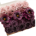 Ling's moment Artificial Flowers Fake Roses Faux Hydrangea Foam Tulip Combo for DIY Wedding Bouquets Centerpieces Arrangements Bridal Shower Party Home Decorations, Plum & Plum Lily, 27pcs