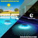 Solar Floating Pool Lights,RGB Color Changing Pool Floating Light,IP68 Waterproof Solar Pool Lights that Float,LED Pool Light for Inground & Above Ground Pools,Outdoor Garden,Party Decor (2)