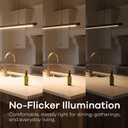 LED Linear Pendant Light, Office Light, Flicker-Free, Dimmable, Modern Ceiling Lighting for Bedroom Dining Room Table, 20W 3000K Warm Light 47.2" Black