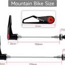 Quick Release Skewer Axles - 1 Pair Front & Rear QR Skewer for MTB Mountain Road Bike, Titanium Alloy Skewer Clip Bolt Lever Axle, Front Wheel Hub 100mm & Rear 130mm/135mm (Black)