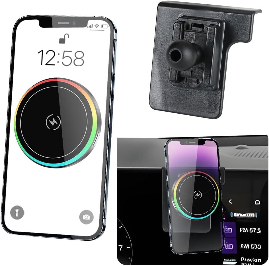 Car Magnetic Phone Mount for Kia Telluride 2023 2024 2025 2026 Auto Interior Accessories Best Cellphone Holder Fast 15W Wireless Charger Cell Phones Charging Screen Stand Vehicle Accessory