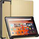 Champagne Gold 2023 Tablet 10 Case and Cover for Kids (Compatible 2023 Model), Not for iPad/Samsung/Onn Tab, Ubearkk Anti Slip Shockproof Cover