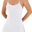 Womens Tennis Dress, Athletic Dress with Built-in Bra & Shorts Pockets Summer Dresses for Women Golf Outfits for Workout (Medium, Black)