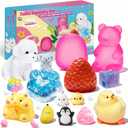 15Pcs Taba Squishies Kit, Squishies Fidget Toys, Including Strawberry, Cat Paw, Hamster Toy, Stress Relief Toys Party Favors for Kids 4-8 8-12, Sensory Toys Birthday Easter Gifts