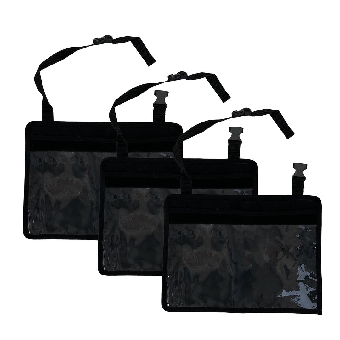 License Plate Holder with Hanging Strap, Test Drive Tag Bag, Dealer Plates License Frame Cover, for Car SUV Truck (Black, 3)