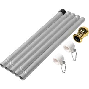 Stainless Steel Rotating Flagpole Outdoor Flag Stand for Roof Wall Garden Rustproof Durable Design Easy Assembly Disassembly