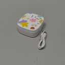 Mini Sticker Printer AHM2, Mini Thermal Printer with 3 Rolls Paper, Portable Bluetooth Inkless Printpods, Pocket Label Maker Suitable for Creative Kids DIY, Diaries, Photos, Study Notes -White