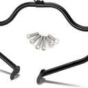 MoKitDora Crash Bar Highway Meathook Engine Guard for Harley Sportster 2004-2015 1200 883, Black