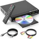 DVD Players for TV with HDMI, Plays All Regions and Formats, CD Player for Home, Support 1080P Video/ CD/ DVD/ VCD/ JPEG/ USB, Remote, HDMI and RCA Cables Included