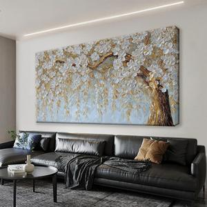 Suconvng Canvas Art Wall Decor Print Paintings Flower White Tree Wall Art Prints Decor Ready To Hang Picture For Bedroom Bathroom And Office Kitchen Home Artwork 20"40"
