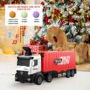 Carrier Truck Race Track Kids Toys, Foldable 3 Layer Toddler Track Playset, Toy Truck Transport Car Carrier & 8 Race Cars, Truck Car Toddlers Toys Xmas Gifts for Age 3 4 5 6+ Years Old Boys Girls