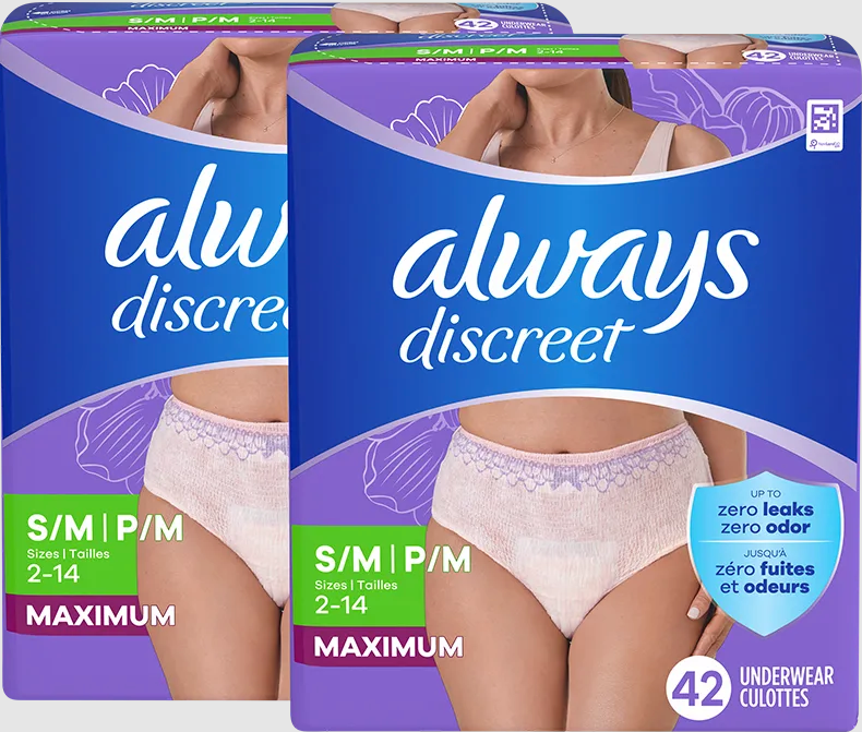 Always Discreet Maximum Protection Underwear , Small/Medium, 84 count