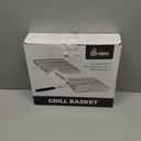 Nesting Grill Baskets, 2pcs Grilling Baskets for Outdoor with Removable Handle, Stainless Steel BBQ Camping Cooking Accessories Tools for Fish, Vegetable, Shrimp - Gifts for Men Dad Husband