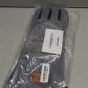 16 Inches,932,Leather Welding Gloves, Heat/Fire Resistant,Large Mitts for BBQ,Oven,Grill,Fireplace,Tig,Mig,Forge,Baking,Furnace,Stove,Pot Holder,Animal Handling Glove.L Black-gray