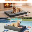 Waterproof Dog Bed for Crate, Chew Proof Orthopedic Crate Pad
