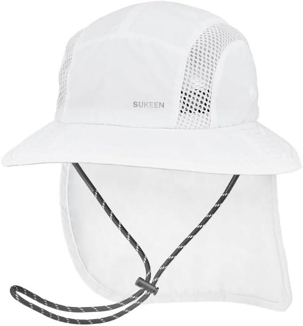 Sukeen Kids Sun Hats with Neck Flap 3 Ways to Wear Foldable Bucket Hat for Girls Boys Lightweight Kids Beach Hat for Outdoors (White) Sukeen Kids Sun Hats with Neck Flap 3 Ways to Wear Foldable Bucket Hat for Girls Boys Lightweight Kids Beach Hat for Outdoors (White)