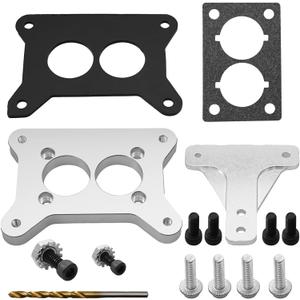 HQPASFY Carburetor Adapter Plate with Throttle Linkage Compatible with Jeep AMC CJ 258 4.2L 6 Cylinder, BBD Carter to Ford Motorcraft 2100 2150 Swap