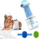 Electric Dog Shampoo Dispenser IPX7 Automatic Dog Soap Dispenser Soap Frother Dogs Grooming Bath Brush for Dogs and Cat Bathing Shampoo Sprayer Foamer Pet Bath Supplies