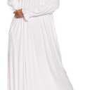 AVIIER Long Sleeve Nightgowns for Women Soft Cotton Victorian Night Gowns Ladies Sleepwear with Pockets (XX-Large, White)