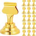 ERYTLLY 16 PK Place Card Holders 1.7 inches Table Card Holder Steel Card Holders for Weddings,Birthdays,Photos, Memo Notes, Restaurants (Gold)