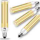 Updated Dimmable E11 LED Bulb 100W 120W 150W Halogen Equivalent,120V 10W 1300LM Soft White 2700K,T3/T4 COB Mini Base, JDE11 Dimmable LED Bulbs for Ceiling Fans, Chandeliers,4 Pack