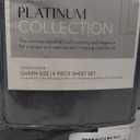 Danjor Linens Bed Sheet Set Queen Size for Hot Sleepers, Hotel Premium Sheets with 4 Pillowcases, Lightweight Brushed Microfiber Deep Pockets, Breathable Cooling 6 Piece Bedding Sets, Black