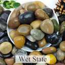 YISZM 40lbs Natural River Rocks, 1-2" Premium Pebbles for Garden and Landscape Design, Hand-Picked Smooth Stones for Fish Tank, Flower Pots, Indoor Water Fountains, Pathways, Backyard