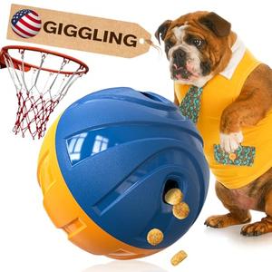 KADTC Extra-Large Size Giggling Dog Treat Ball Food Dispensing Toy Puppy Basketball Treat Toys Slow Puzzle Feeder for Medium/Large/Extra-L Aggressive Chewers Breed Dogs Christmas & New Year Gift