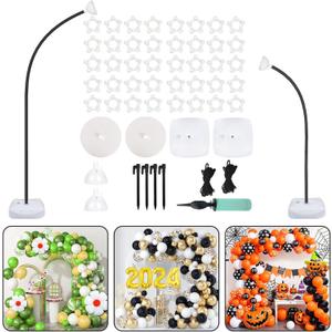 AerWo Balloon Arch Kit 9.35FT & 6FT, Free Bending Half Balloon Arch Stand with Base, Floor Balloon Arch Frame Backdrop for Wedding Birthday Party Baby Shower Yard Lawn Home Halloween Decorations